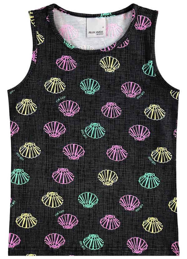 Malwee Kids - Regata Básica Conchas Preto 2
