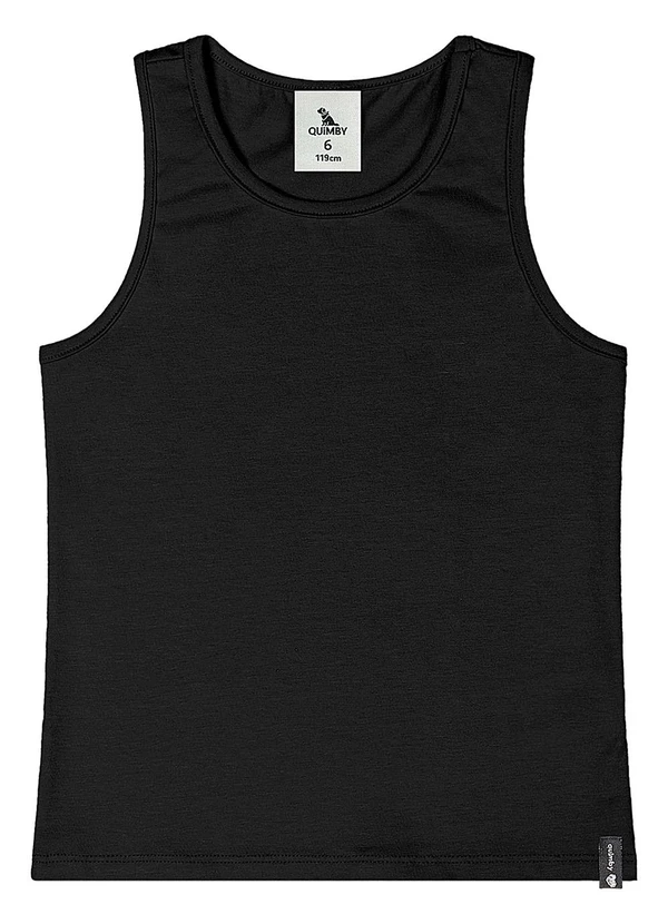 Quimby - Regata Básica Cotton Menina Preto