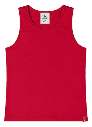 Quimby - Regata Básica Cotton Menina Vermelho - QUIMBY