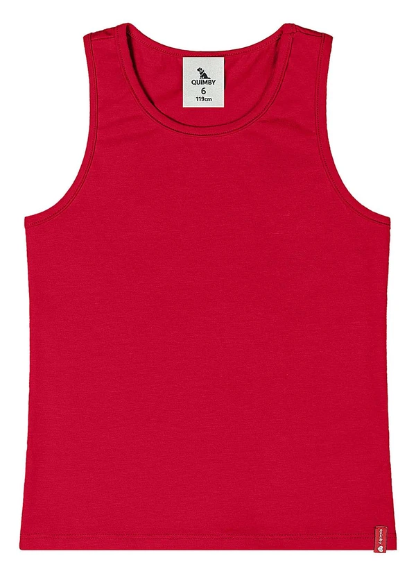 Quimby - Regata Básica Cotton Menina Vermelho