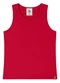 Quimby - Regata Básica Cotton Menina Branco - variação: Vermelho