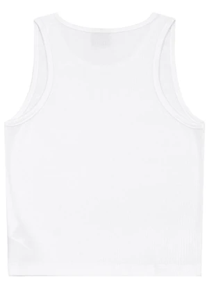 Regata Básica em Ribana para Menina Gloss Branco - GLOSS