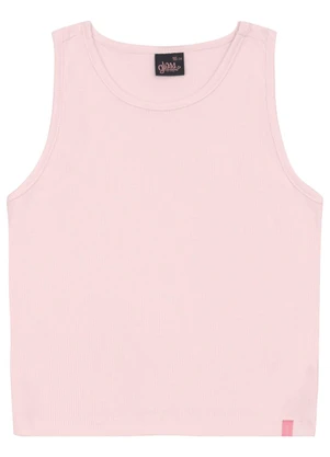 Regata Básica em Ribana para Menina Gloss Rosa - GLOSS