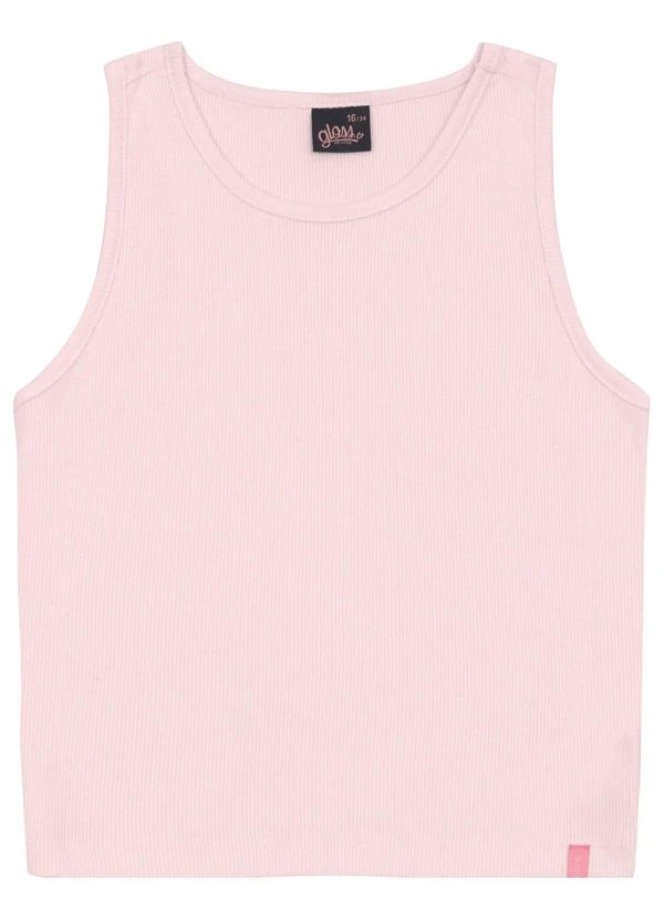 Gloss - Regata Básica em Ribana para Menina Gloss Rosa