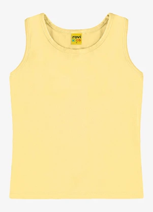 Rovi Kids - Regata Básica Infantil Feminina Amarelo - ROVI KIDS