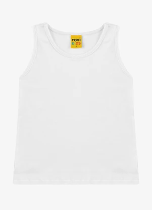 Rovi Kids - Regata Básica Infantil Feminina Branco - ROVI KIDS