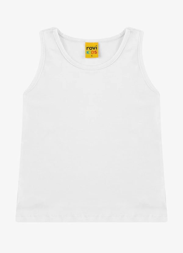 Rovi Kids - Regata Básica Infantil Feminina Branco
