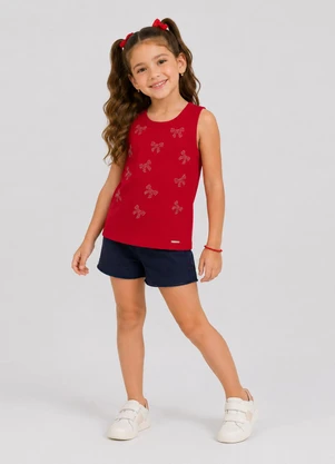 Trick Nick - Regata Básica Infantil Feminina Vermelho - TRICK NICK