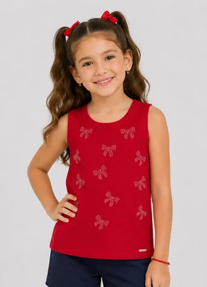 Trick Nick - Regata Básica Infantil Feminina Vermelho - TRICK NICK