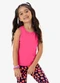 Rovi Kids - Regata Básica Infantil Feminina Laranja - variação: Rosa