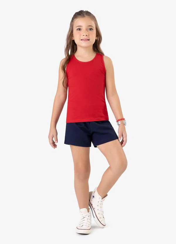 Rovi Kids - Regata Básica Infantil Menina Vermelho