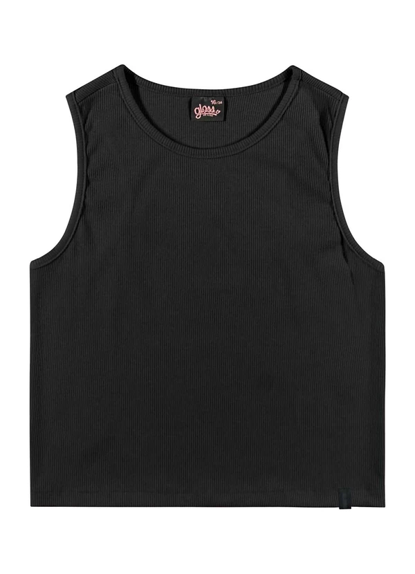 Gloss - Regata Básica Juvenil para Menina Preto