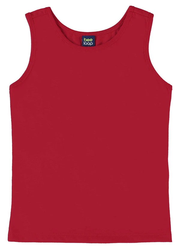 Bee Loop - Regata Básica para Menina Vermelho