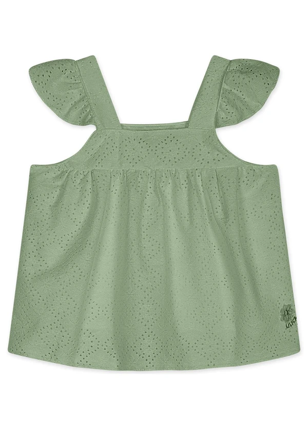 Lilica Ripilica - Regata Bebê Feminina Verde