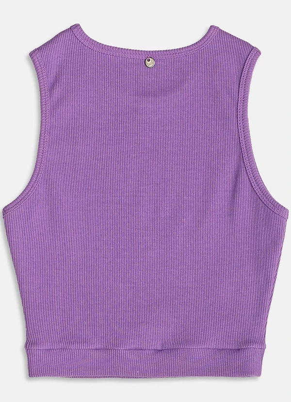 I Am - Regata Canelada Vazada Roxo 2