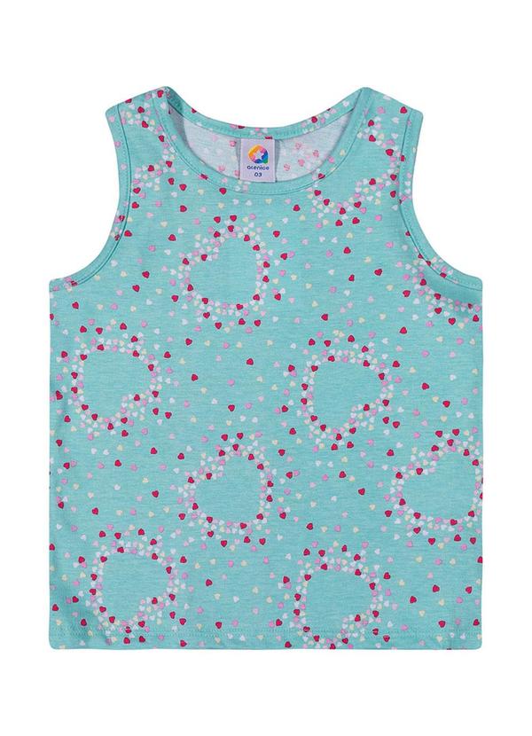 Outlet - Regata com Estampa Menina Azul