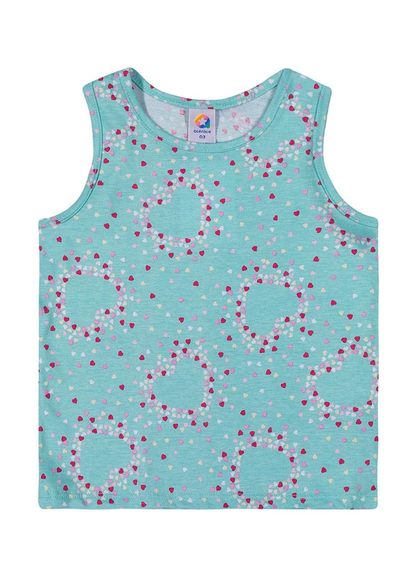 Outlet - Regata com Estampa Menina Azul