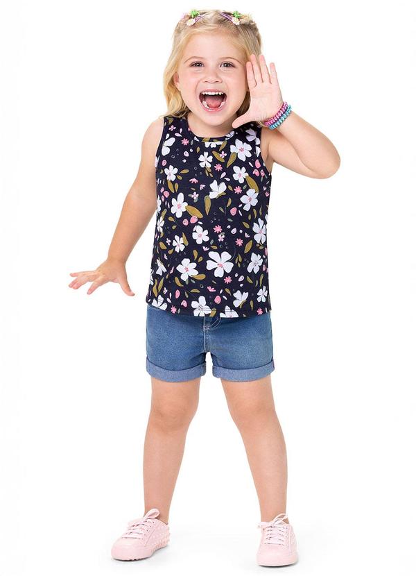 Alenice - Regata com Estampa Menina Azul 2