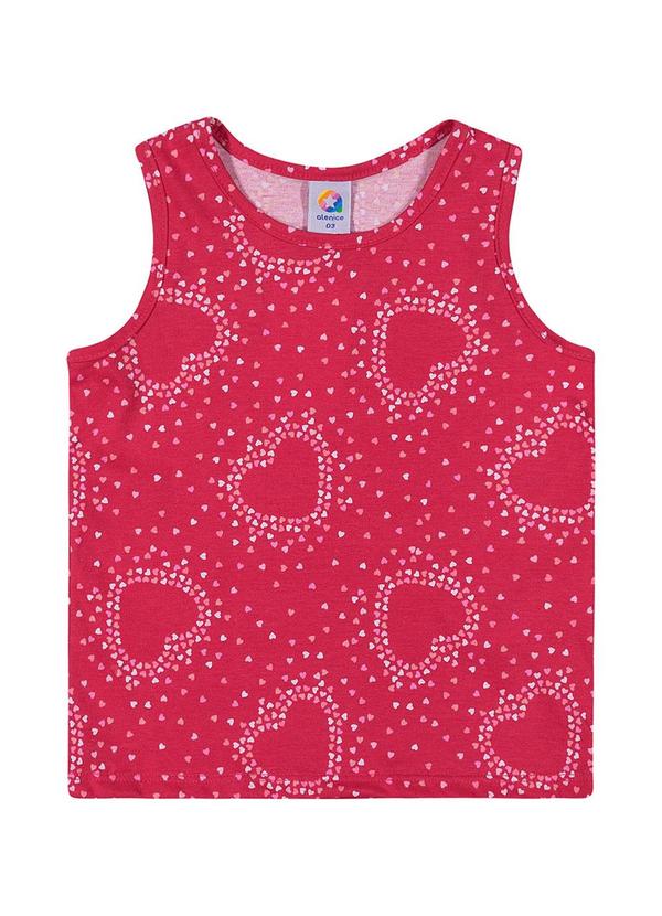 Alenice - Regata com Estampa Menina Rosa 