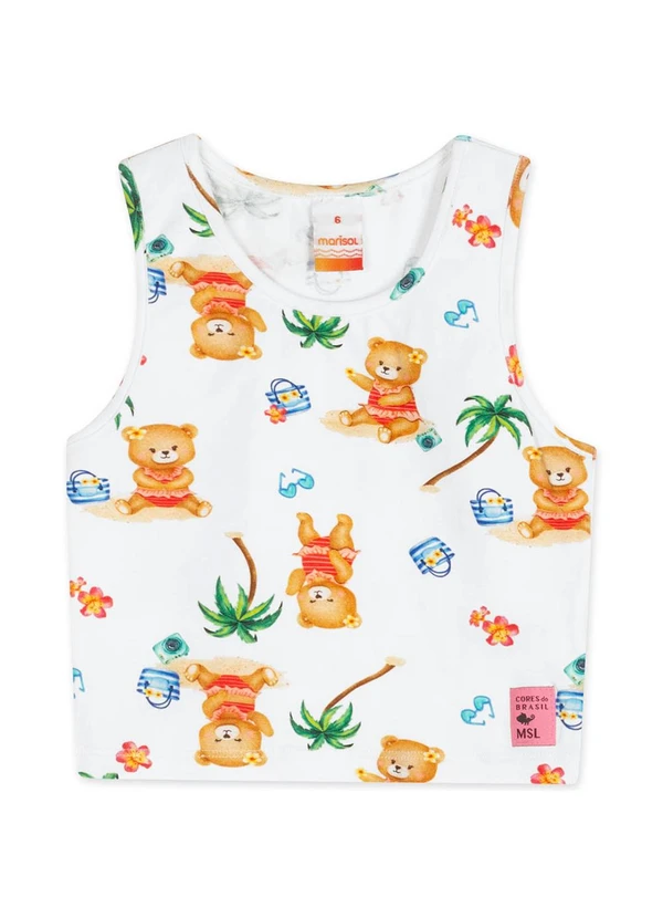 Marisol - Regata Cropped com Aroma Infantil Branco