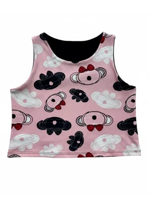 Lilica Ripilica - Regata Cropped Estampado Rosa - LILICA RIPILICA