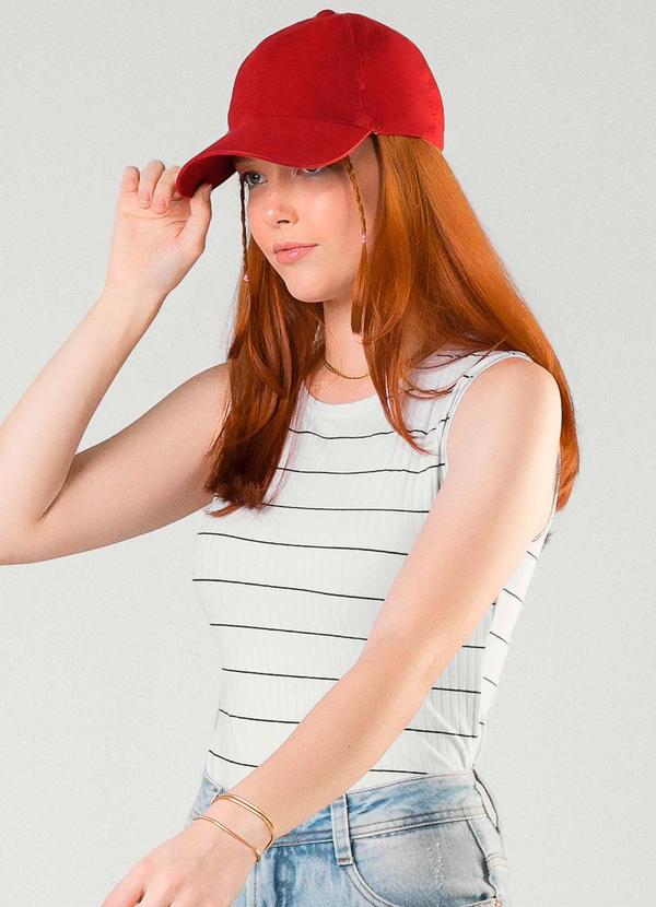 Cativa - Regata Cropped Feminina Teen Canelada Branco