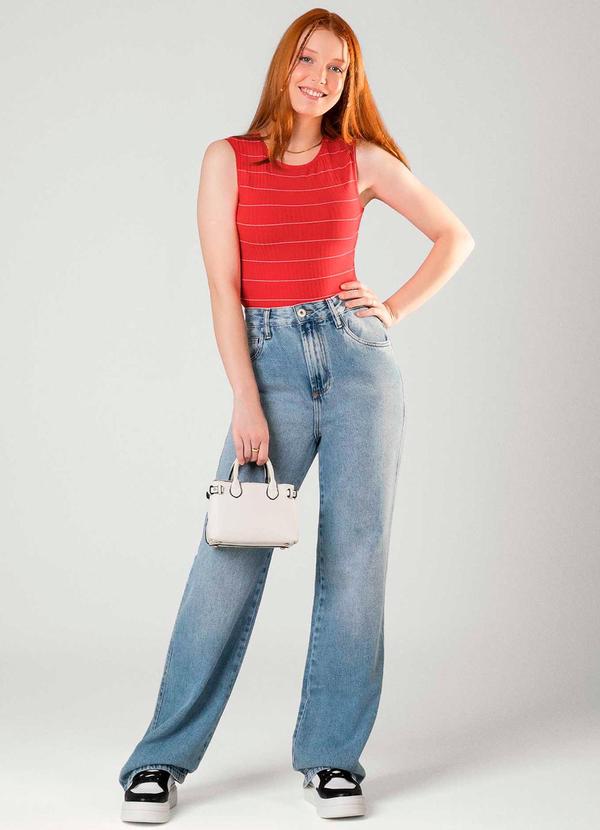 Cativa - Regata Cropped Feminina Teen Canelada Vermelho 2