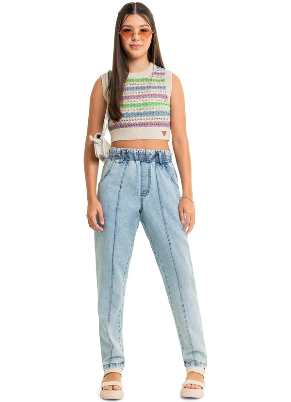 Gloss - Regata Cropped Juvenil em Tricô Bege 3