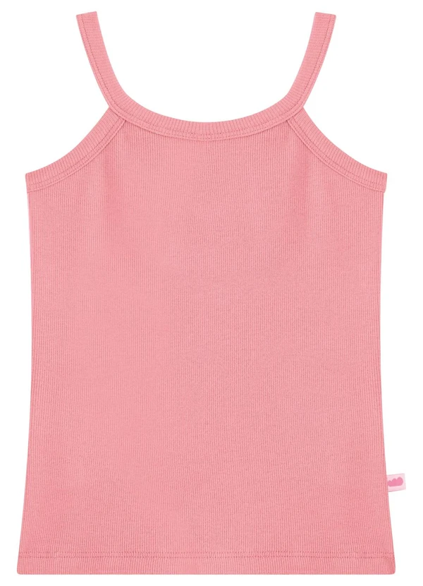 Marlan - Regata de Alças Infantil Menina em Punho Rosa