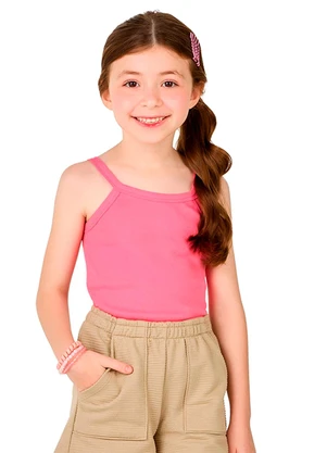 Marlan - Regata de Alças Infantil Menina em Punho Rosa - MARLAN