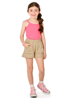 Marlan - Regata de Alças Infantil Menina em Punho Rosa - MARLAN