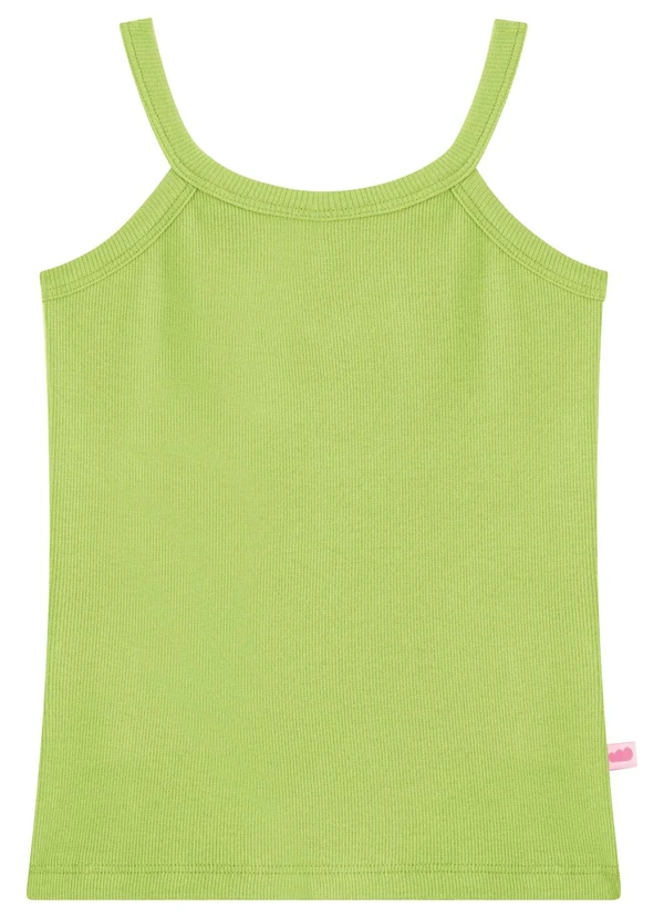Marlan - Regata de Alças Infantil Menina em Punho Verde