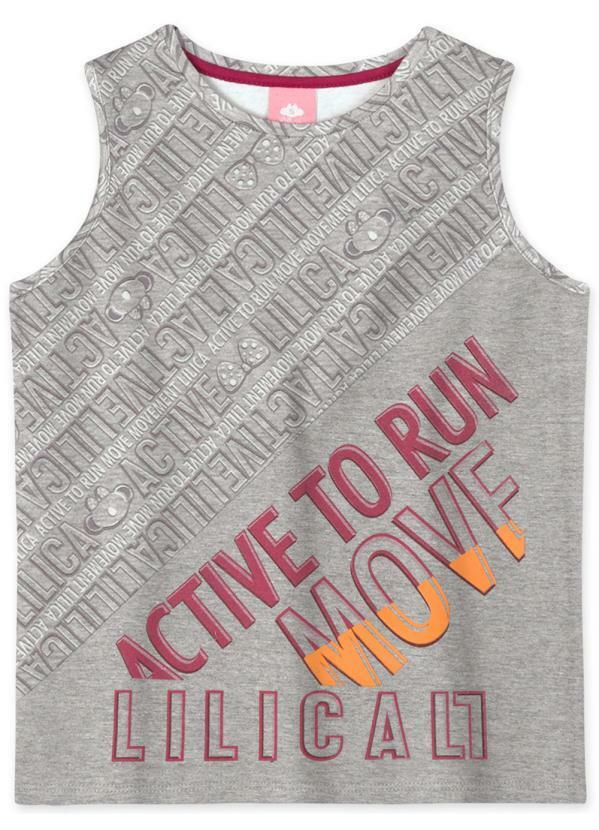 Lilica Ripilica - Regata Menina Bebê Cinza 1