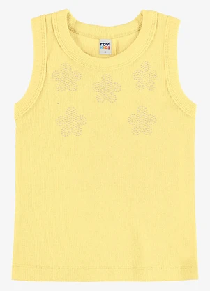 Rovi Kids - Regata Feminina Infantil Ribana Amarelo - ROVI KIDS