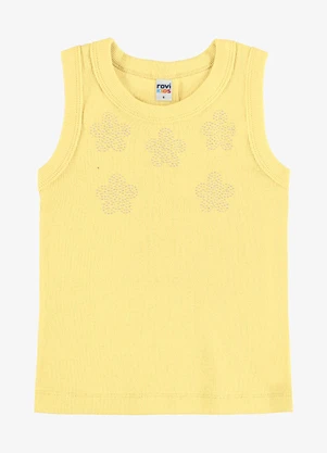 Rovi Kids - Regata Feminina Infantil Ribana Amarelo - ROVI KIDS