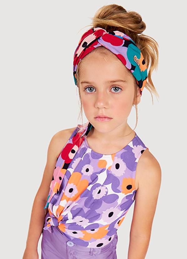 Lilica Ripilica - Regata Floral Infantil Menina Lilás