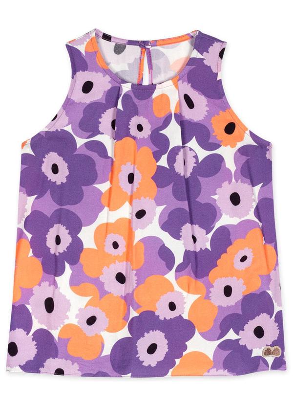 Lilica Ripilica - Regata Floral Infantil Menina Lilás 3