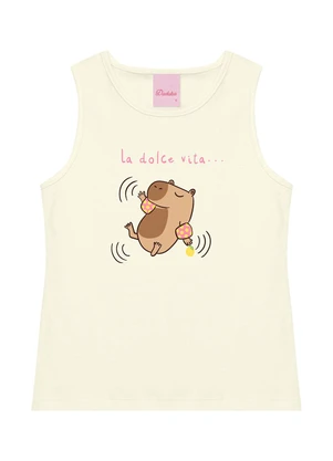 Duduka - Regata Infantil Capivara La Dolce Vita  Bege - DUDUKA