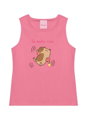 Duduka - Regata Infantil Capivara La Dolce Vita  Rosa - DUDUKA