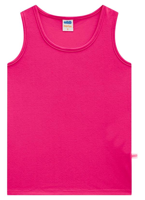 Marlan - Regata Infantil em Cotton Penteado Rosa