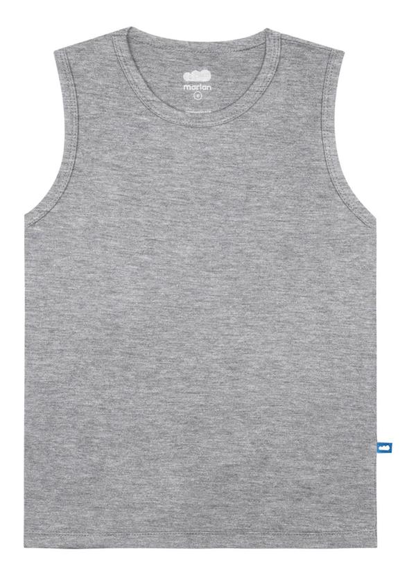 Marlan - Regata Infantil em Meia Malha Penteada Cinza