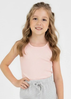 Guloseima - Regata Infantil em Ribana Rosa - GULOSEIMA