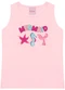 Duduka - Blusa Básica com Etiqueta Lateral Verde - variação: Rosa