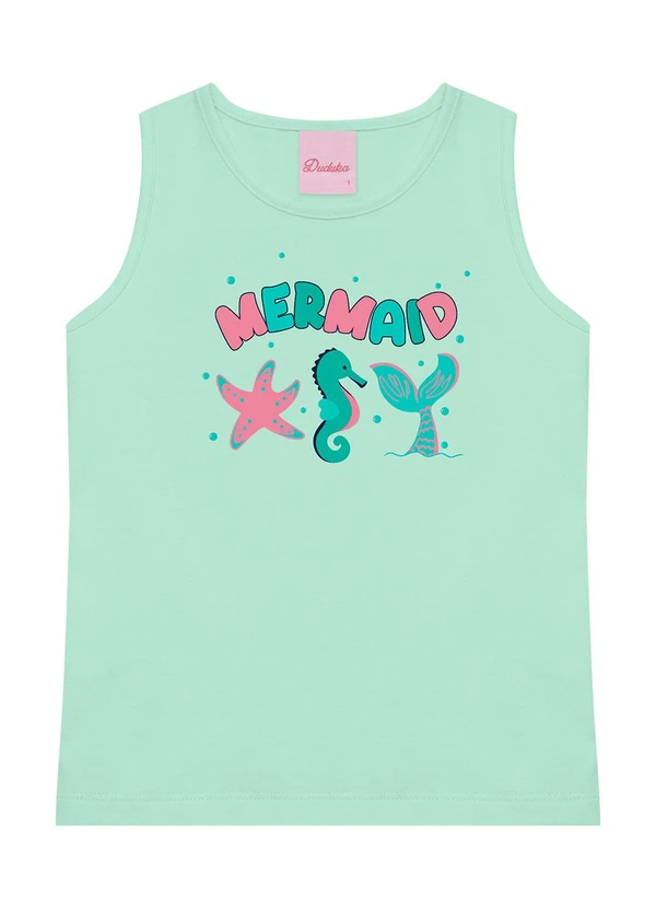 Duduka - Regata Infantil Estampa Mermaid Verde