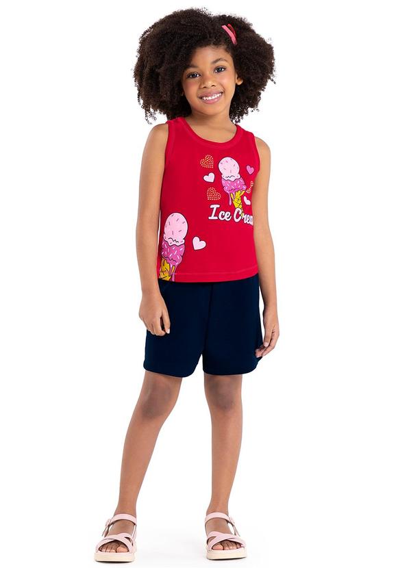 Rovi Kids - Regata Infantil Feminina Ice Cream Vermelho 2