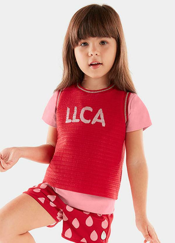 Lilica Ripilica - Regata Infantil Feminina Vermelho