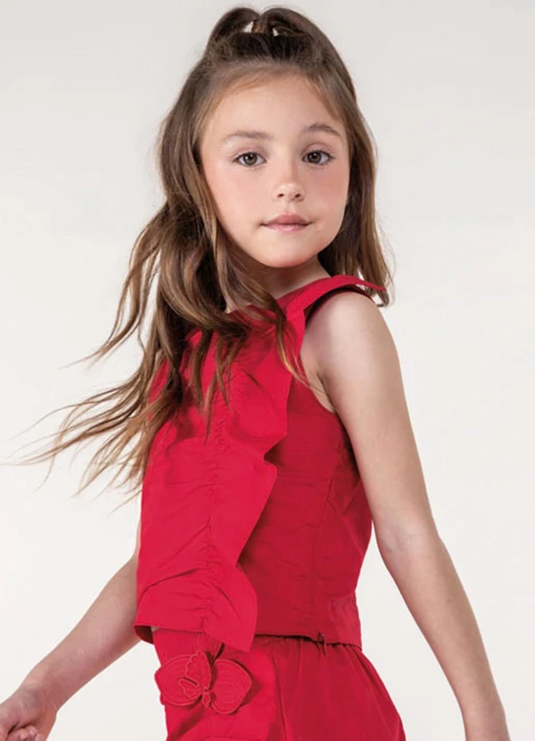 Lilica Ripilica - Regata Infantil Feminina Vermelho