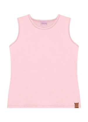 Duduka - Regata Infantil Gatinho com Etiqueta   Rosa - DUDUKA
