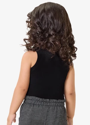 Rovi Kids - Regata Infantil Meia Malha com Estampa Preto - ROVI KIDS