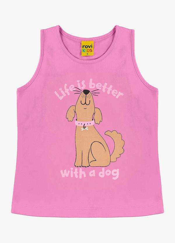 Rovi Kids - Regata Infantil Meia Malha Rosa